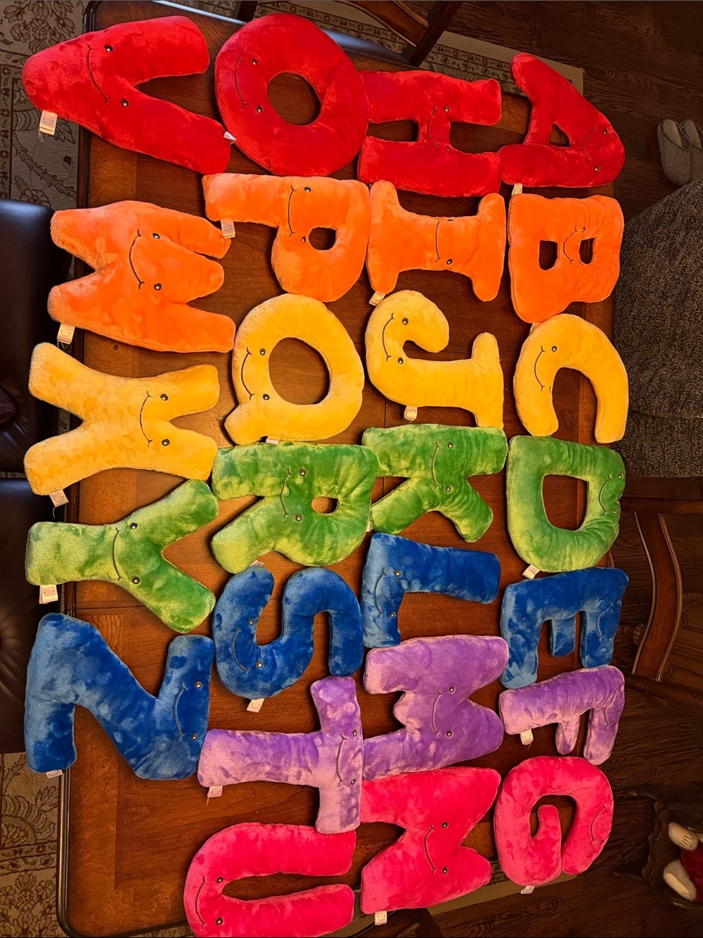 Alphapals® 11 Inch Rainbow Plush Letter Set with Bag - Picture 2 of 14